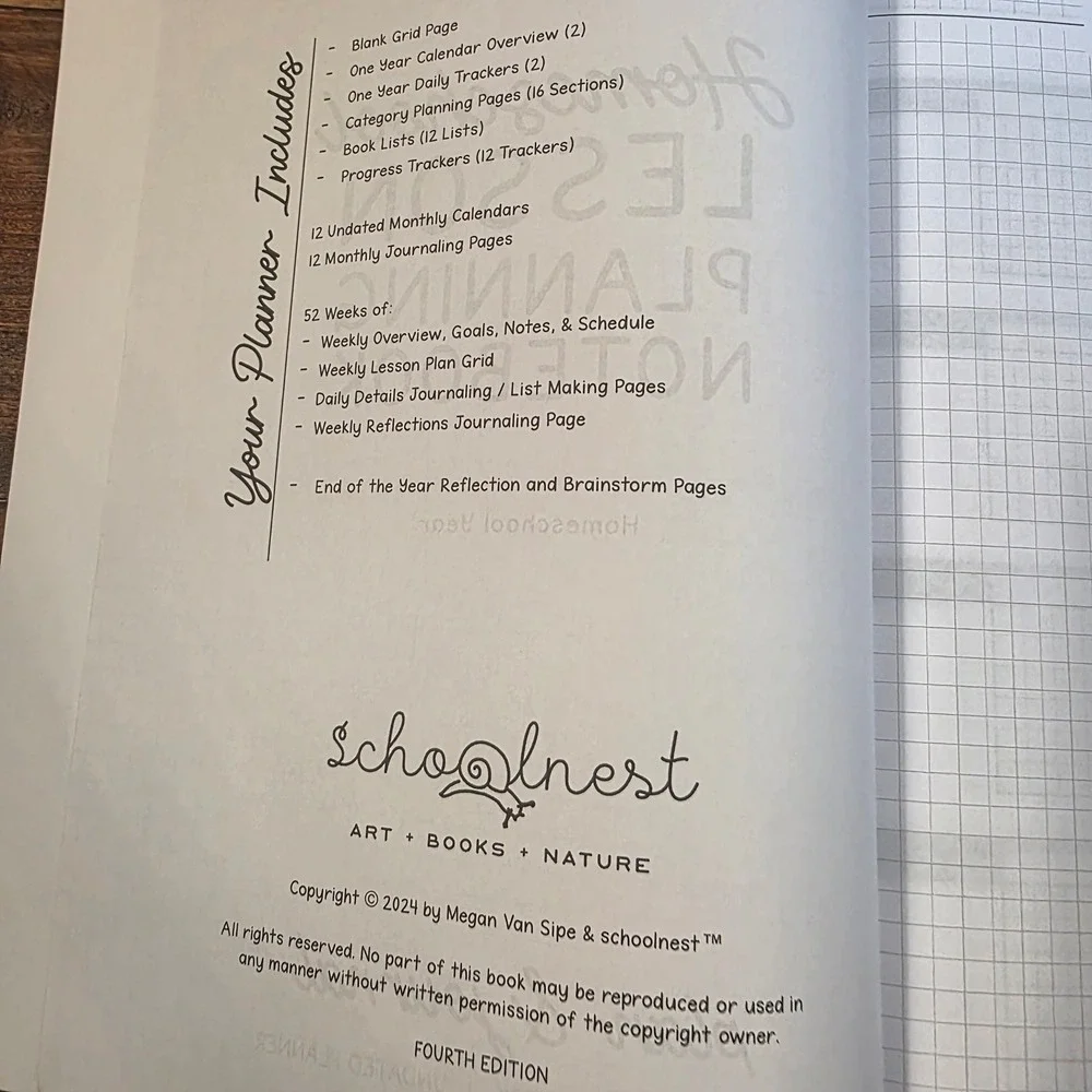Homeschool Lesson Planning Notebook‎ - 12 Month 52 Week Undated Planner